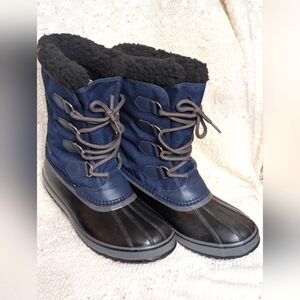 Sorel 1964 Pac Nylon Men's Winter Boots Blue Black Size 8.5